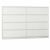 Komód 8 fiókos szekrény, fehér, 120 cm széles. Modern hálószobai tároló.