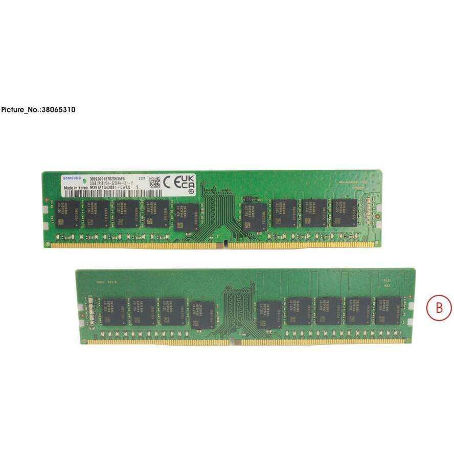 Fujitsu tech. solut. fujitsu py-me32ug2 memóriamodul 32 gb 1 x 32 gb ddr4 3200 mhz ecc...