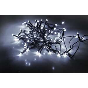 DekorTrend bel-és kültéri LED Fényfüzér, 40db hideg fehér izzó, elemes, időzítő funkció
