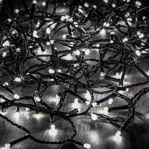 DekorTrend Basic LED fairy lights, 180 cool white lights, 9m long, timer function