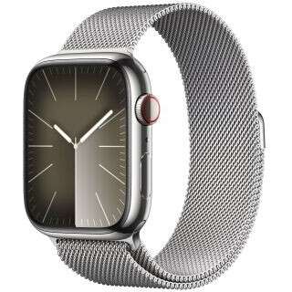 Apple watch s9 edelstahl cellular 45mm silber (milanaise silber)...
