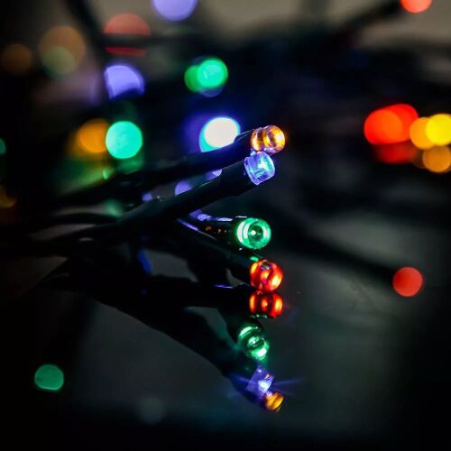 Zbliżenie na DekorTrend 180 LED Multicolor String Lights, do użytku wewnątrz i na zewnątrz