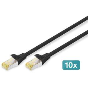 Kabel patchcord DIGITUS CAT 6A S/FTP, 3m, czarny, 10 sztuk - Artykuły techniczne i elektronika