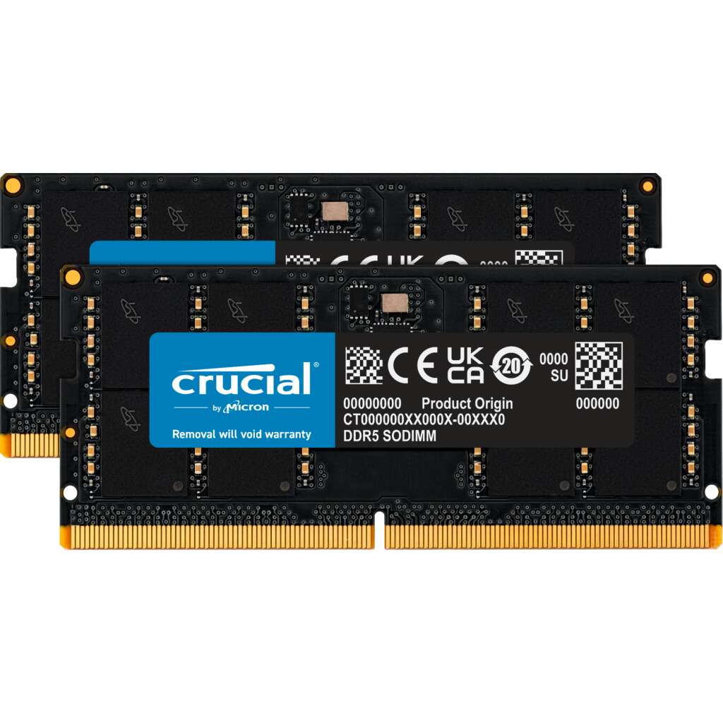 Crucial 64gb / 5600 ddr5 notebook ram kit (2x32gb) (ct2k32g56c46s5)