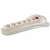 White 6-outlet power strip with 5 meter cable