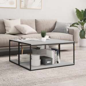 Set de 4 rafturi de perete din lemn, gri Sonoma, vidaXL - VidaXL Rafturi