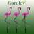 Zestaw 3 różowych flamingów solarnych lamp ogrodowych od Gardlov