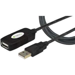 Кабел Techly IUSB-REP10TY USB 2.0 A към A, 10 метра, черен - Tech-Protect