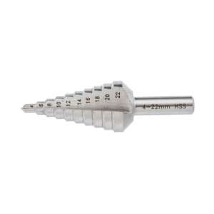 Graphite 4-22mm step drill bit for metal and plastic - Drill bit