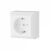 Somogyi 0310H White Surface Mounted Grounded Socket