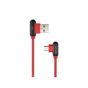 Cablu Micro USB roșu Natec Extreme Media cu unghi drept - Cabluri de date