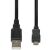 Cablu iBox MicroUSB, negru, prim-plan cu conectori