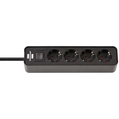Brennenstuhl Ecolor 4-way power strip with 1.5m cable, black