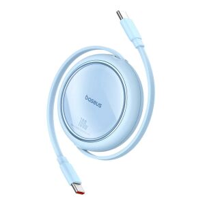 Baseus Free2Draw 100W USB-C to USB-C retractable cable, blue - Computers and Accessory