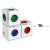 Allocacoc PowerCube Original 4 aljzatú elosztó 2 USB porttal, 4 darabos szett különböző színekben