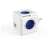 Allocacoc PowerCube Original 4 aljzatú elosztó 2 USB porttal, kék