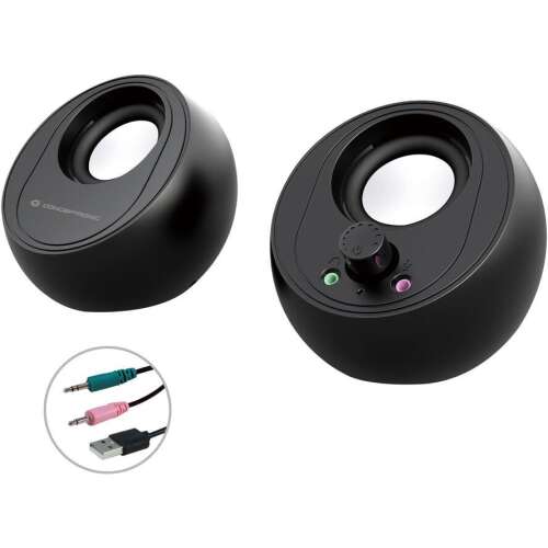 CONCEPTRONIC BJORN01B Bluetooth számítógép hangszórók, 2.0 sztereó, 10W, fekete - PC hangszóró