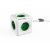 Allocacoc PowerCube Extended - prelungitor cu 5 prize, alb și verde