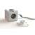 Allocacoc PowerCube hosszabbító 4 aljzattal és 2 USB porttal, fehér/szürke, a rögzítő dokkolóval