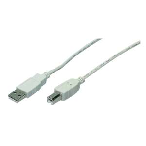 Prim-plan cu conectorii cablului Logilink USB 2.0 A-B - Cabluri de date