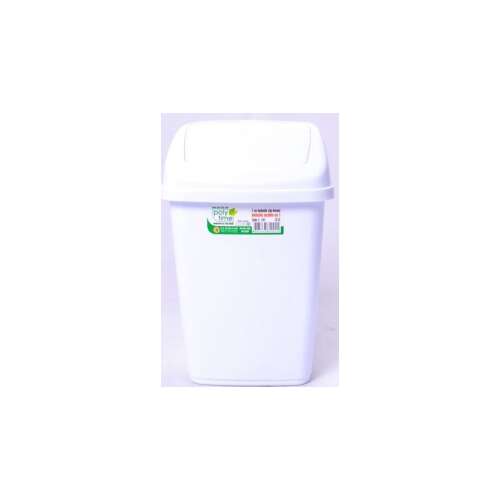 Fehér 5 literes műanyag billenő fedeles szemetes kuka