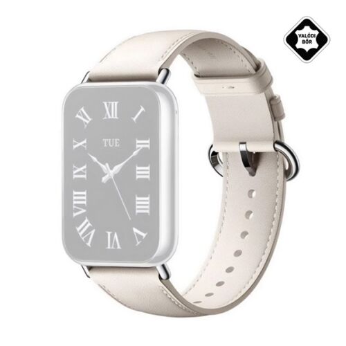 Xiaomi Smart Band 8 Pro fehér bőr csere szíj