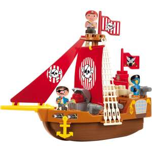 Abrick Ecoiffier Kalózhajó építőjáték, 3 figura, 18 hónapos kortól - Abrick