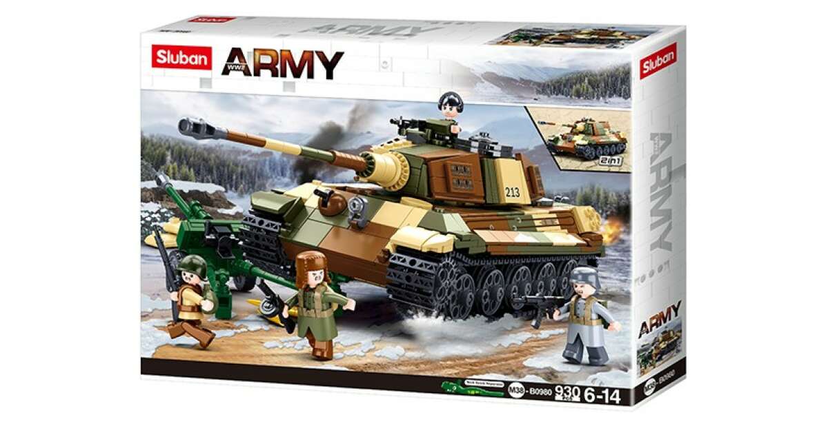 Sluban Set Costruzione WWII Budapest Winteroffensive: 769 Pezzi Con 8 Minifigure E Veicoli - 3