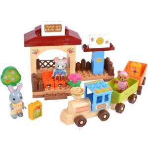 Unico Maximillian Families Bahnhofsgebäude-Set mit Zug, Figuren und Zubehör - Unico