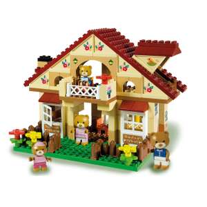 Összeszerelt Unico Plus Maximillian Family Maciház játék ház maci figurákkal - Unico