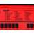 Bigfun BF-950A electronic keyboard, red, showing the 200 tones and 200 rhythms available