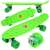 Zöld műanyag gördeszka zöld kerekekkel, #0575