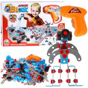 CREATIVE BLOCKS CONSTRUCTION set de 550 de elemente cu cutie, modele asamblate și burghiu de jucărie - Nonbrand Bricolaj