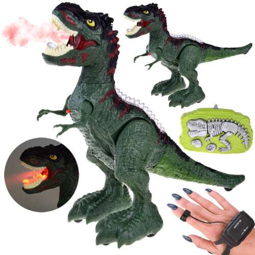 Remote control dinosaur toy, T-Rex, gesture control, lights, sounds, smoke, 2 in 1, RC dinosaur, dinosaur toy for kids