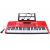 Jokomisiada Organy Keyboard z mikrofonem 61kl czerwone IN0132 96178657