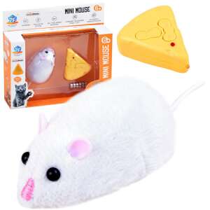 Mini Plush Mouse Cat Toy with cheese remote and packaging - Nonbrand Interactive Kids' Toy