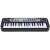 Black 37-key electronic keyboard with microphone, speakers, and buttons for playing music, ideal for kids
