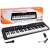 Orgona SD-850 61 key electronic keyboard with microphone and power adapter in box