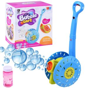 Buborék Toló bubble cart toy with bubble solution and packaging - Bubble Blower