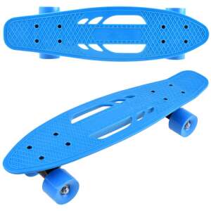 Blue plastic skateboard for kids, #0719, with grip tape and polyurethane wheels - Skateboarding