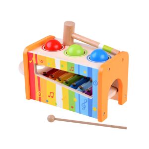 Fa Zenei Kalapácsjáték és Xilofon 2-in-1 toy for toddlers, angled view - Nonbrand Toy Instrument