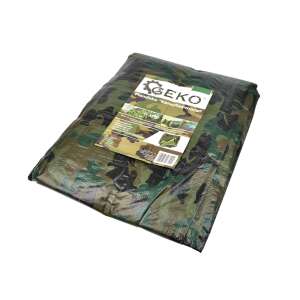 Geko G70615 camo tarp, 5.49x8m, 100g/m², waterproof, for covering cars, boats, construction materials, garden furniture - Garden tarp