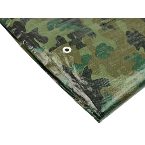 Close-up of Geko Camouflage Tarp with Grommets