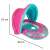 Bestway Splash Star Shaded Baby Boat mit angezeigten Abmessungen, rosa und blau mit Muschel-Design