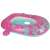 Bestway Splash Star Shaded Baby Boat, side view, showing the pink and blue colors and the seashell design