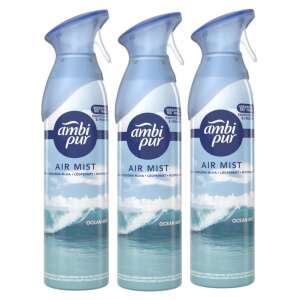 Balenie 3 Ambi Pur Ocean Mist Sprej na osvieženie vzduchu, 185ml každý - Osviežovač vzduchu v spreji
