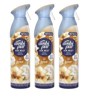3er Pack Ambi Pur Air Mist Gold Orchid Raumspray, 185ml pro Dose, beseitigt Gerüche und hinterlässt einen frischen Duft - Lufterfrischungsspray