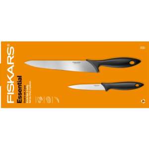 Set de cuțite de bucătărie Fiskars Essential, 2 piese, include un cuțit de bucătar și un cuțit de decojit - Fiskars Cuțite de bucătărie