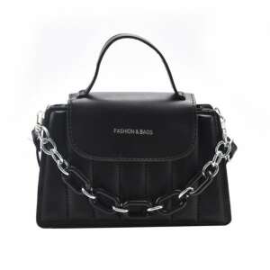 Black quilted handbag with chain strap, Fashion & Bags brand - Handbag