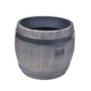 Roto Bolero XL Hordó mintájú virágültető dézsa, 47x51 cm, grey plastic flower pot, barrel design - Flower pot